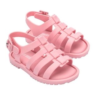 Mini Melissa Light Pink Flox Jelly Sandals Size 3 Little Girl Vegan